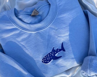 Whale Shark Embroidered Sweatshirts, Gifts For Friends, Funny Gifts, Marine Biology Gifts