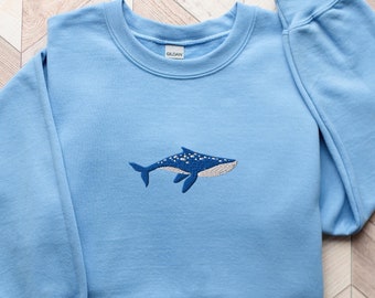 Whale Shark Embroidered Sweatshirts, Gifts For Friends, Funny Gifts, Marine Biology Gifts