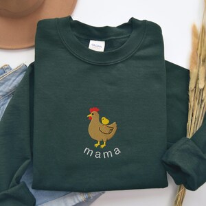 Haftowane bluzy Mama Hen, bluzy Baby Chick, prezenty dla nowych mam, najlepsze prezenty dla mam, prezenty na baby shower