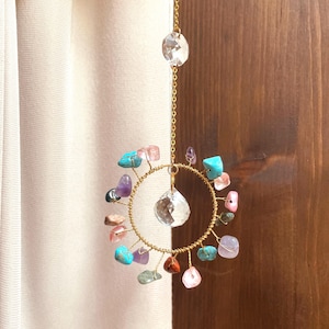 Attrape-soleil DREAM Suncatcher cristal Feng shui - Original gift for the home - Suspension Home Decor - Boho Decoration - Handmade