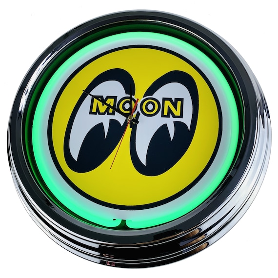 時計 GARAGE B MOONEYES@ NEON WALL CLOCK Moon Eyes Large Neon Clock 17