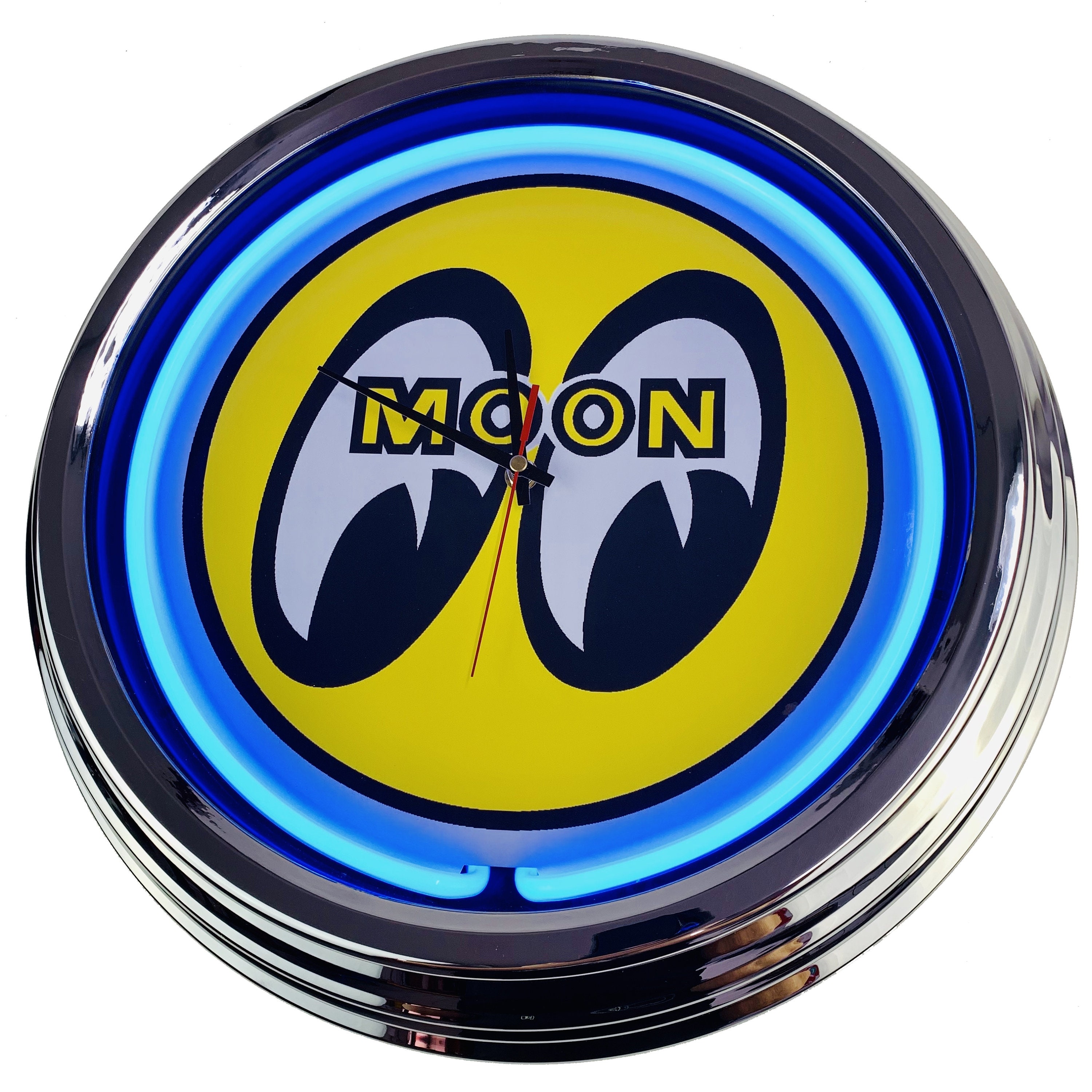 時計 GARAGE B MOONEYES@ NEON WALL CLOCK Vintage Garage Neon Clock: 101 Point Neon And Electrical