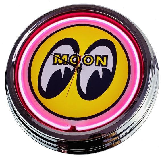 Moon Eyes Large Neon Clock 17