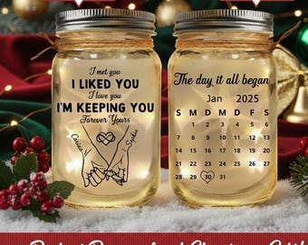 Benutzerdefinierte Weihnachtslampe, personalisiertes Weihnachtsgeschenk, Leuchtflaschenlampe, Hochzeitsdatumslampe, dekorative Flasche, benutzerdefiniertes Feiertagsdekor