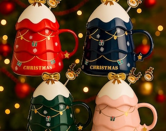 Christmas Mug, Christmas Cup, Christmas Gift, Christmas Coffee Cup, Coffee Mug, Coffee Cup, Ceramic Mug, Holiday Cup, Xmas Festive Tree Cup
