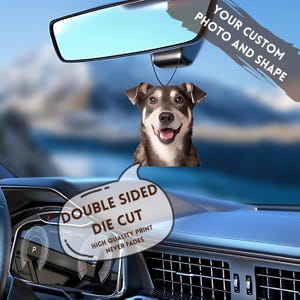 Custom Pet Face Car Air Freshener | Personalized Pet Memorial Gift | Dog & Cat Keepsake | Photo Car Decor | Unique Pet Loss Gift