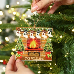 Personalised Family Christmas Ornament – Custom Family Name Tree Decoration | Family of 3, 4, 5, or 6 Ornament | Family Ornament