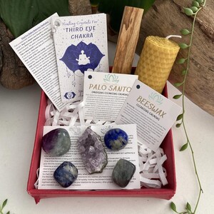 Third Eye Chakra Crystal Kit, Intuition and Clarity Crystals, Ajna Meditation Set