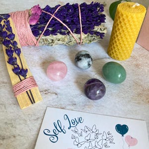 Self Love Crystal Kit, Love Crystals Gift, Heart Chakra Stones, Self Love Gift, Emotional Healing Crystals, Love Yourself Set, Gift for her
