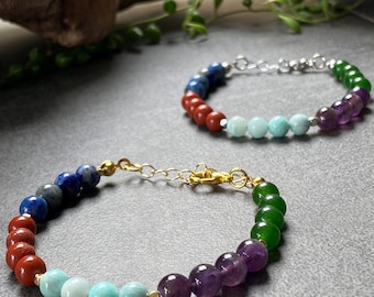 Handmade Virgo Zodiac Bracelet, Natural Gemstones, Astrology Gift for Her