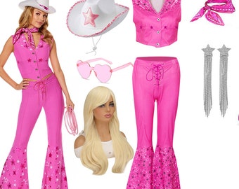 Handmade Cowgirl Margot Robbie Costume | Margot Cosplay, Margot Robbie,  Girls Clothing Set Barbei Uniform for Kids, Adults