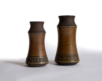Set of 2 vases by Ulla Winblad for Alingsås keramik - Swedish design Vintage MCM 1960s