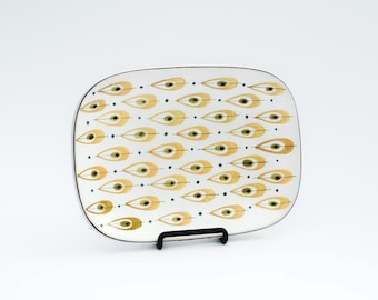 Stig Lindberg vintage large dish faience - Gustavsberg - Sweden MCM 1950s