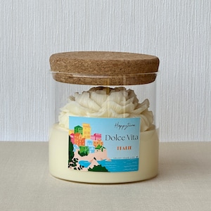 Citrus Handmade Candle - Musk, Cedar, Neroli, Soy Wax with Peony Flower, Grasse Fragrance, 50h Diffusion