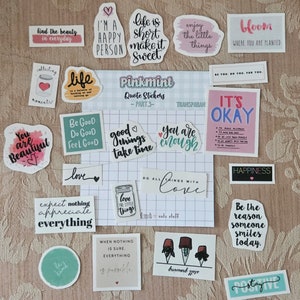 Inspirational Motivational Quote Die-cut Stickers Transparent