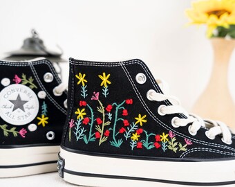 Converse Embroidery|Custom | Converse 1970s | Converse shoe | Handmade| Converse Chuck Taylor 1970s| Customized|Personalized | gifts for her