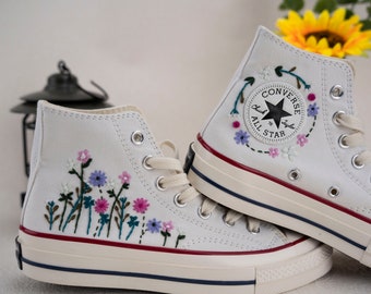 Converse Embroidery|Custom | Converse 1970s | Converse shoe | Handmade| Converse Chuck Taylor 1970s| Customized|Personalized | gifts for her