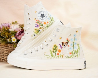 Custom Converse Chuck Taylor Embroidered,Personalized Converse Embroidery Shoes,Custom dog Design,Unique Handmade Gift for Sneaker Lovers