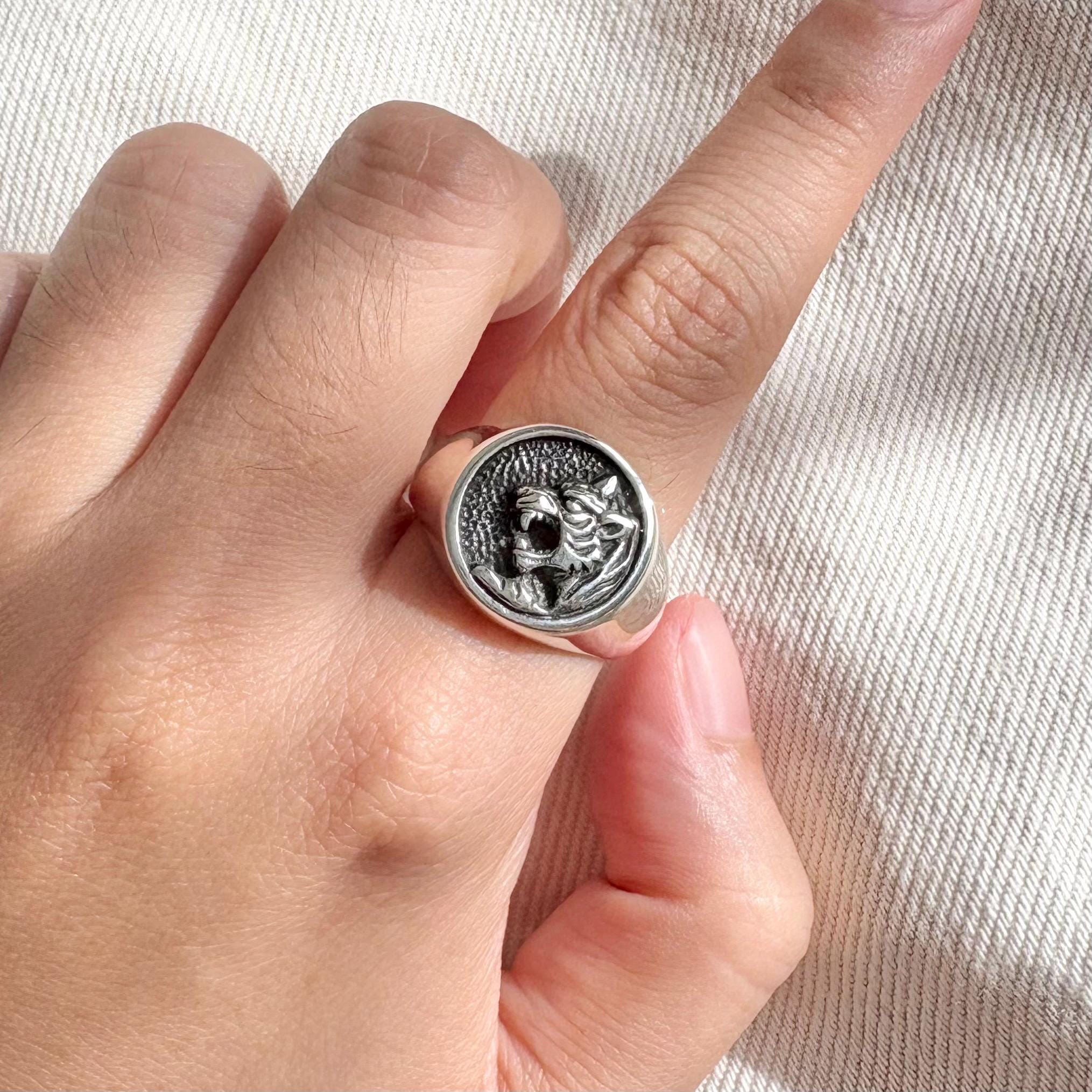 Anillo cabeza de jaguar México