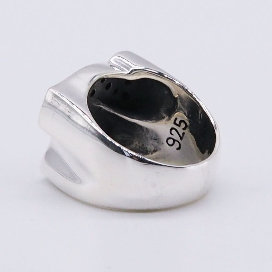 Lucky Number 7 Sterling Silver Ring: Vintage Angel Star, Cubic