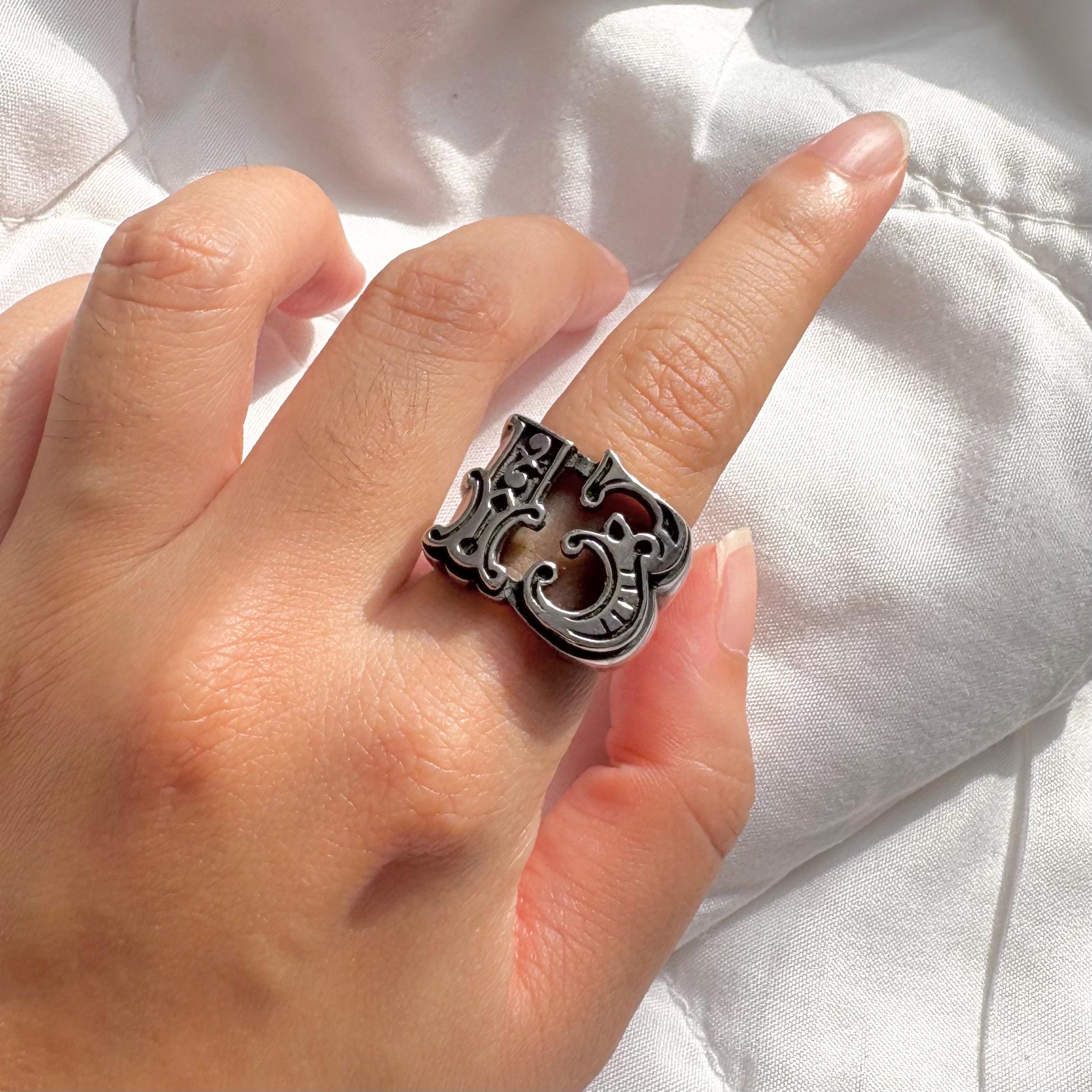 THIRTEEN DESIGNS / LARGE 13 SPADE RING Thirteen Ring - Etsy