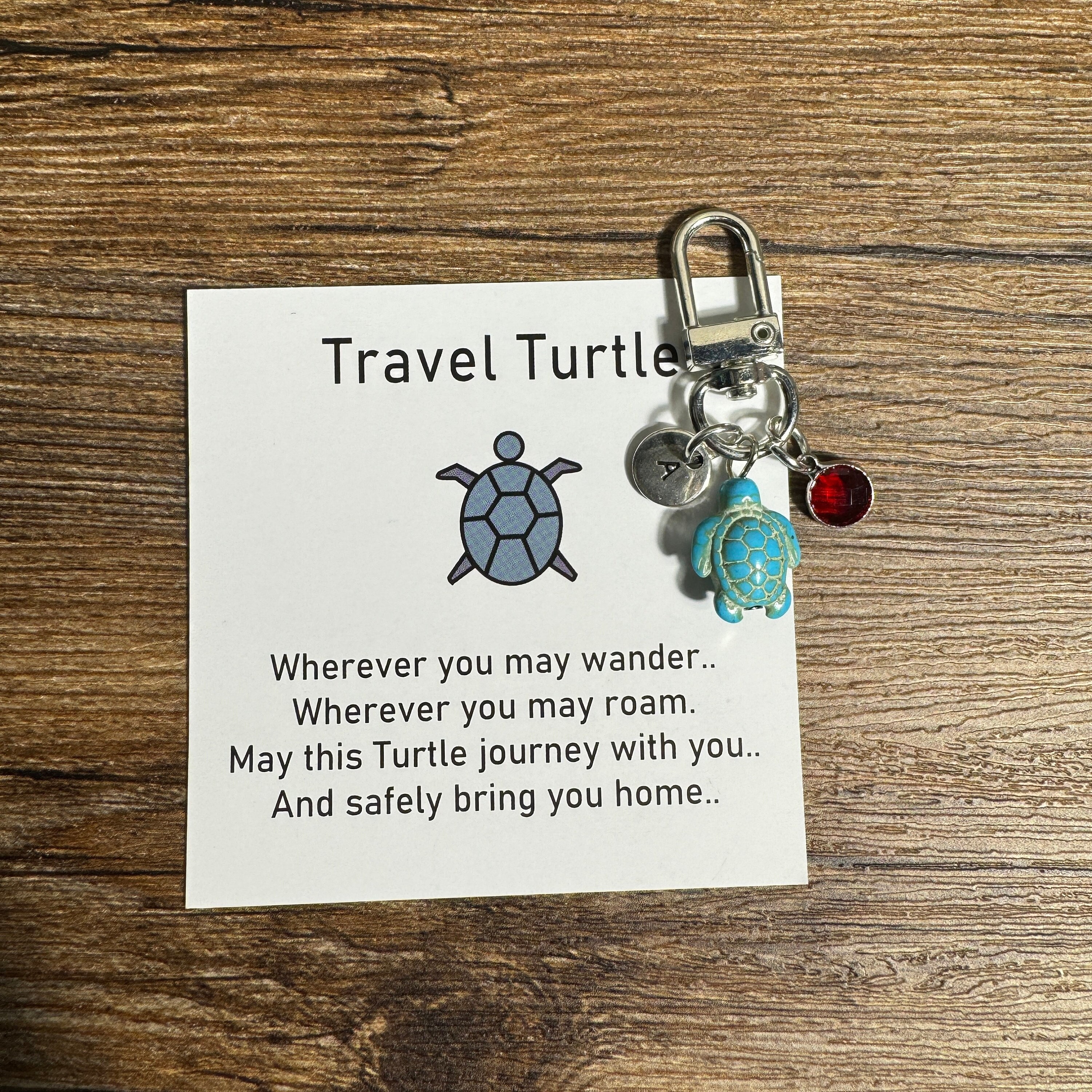 Turtle keychain,turtle keyring,personalised gift,travel turtle,turtle bag charm,birthday gift idea for a friend,good luck charm Mom's gift