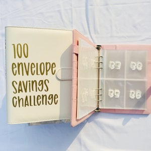 Classeur de défi de 100 enveloppes, moyen facile et amusant d