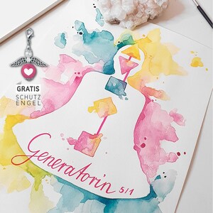 Human Design Chart Watercolor – Unique with choice of colors – Generator, MG, Projector, Manifestor, Reflector