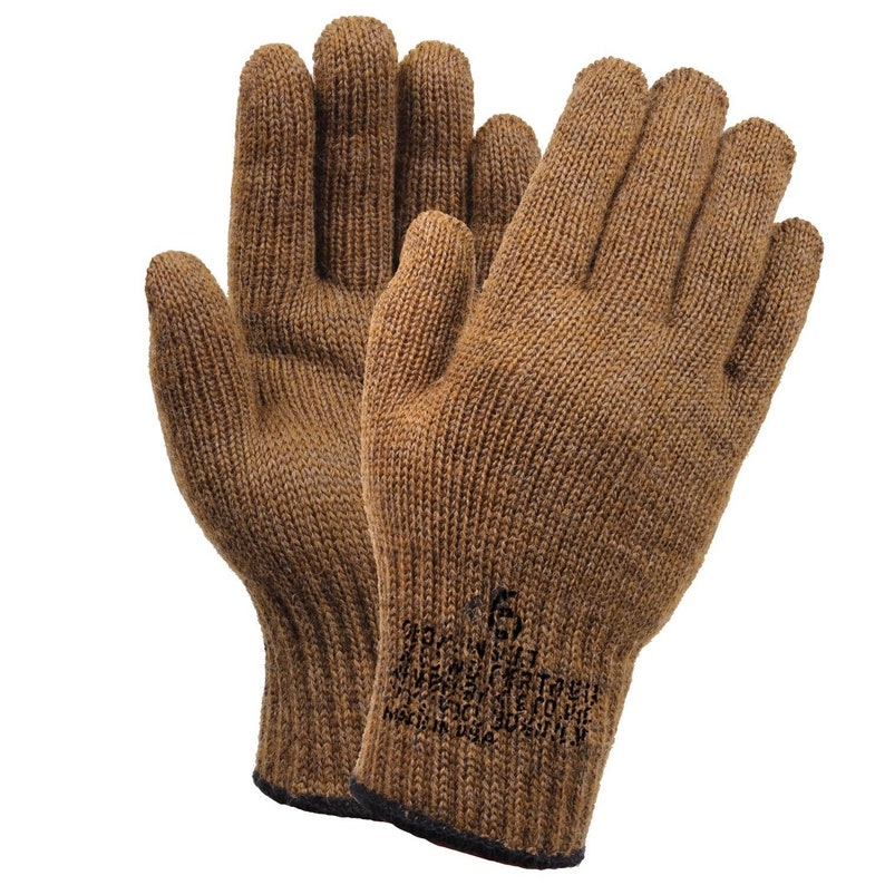 Wool Gloves Us Made In USA Olive Black Tan Grey Sizes XS,S,M,L,XL,2X image 4