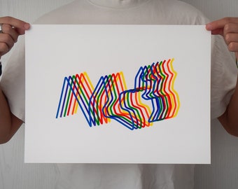 Les lignes - éditions lemurstudio - serigraphie