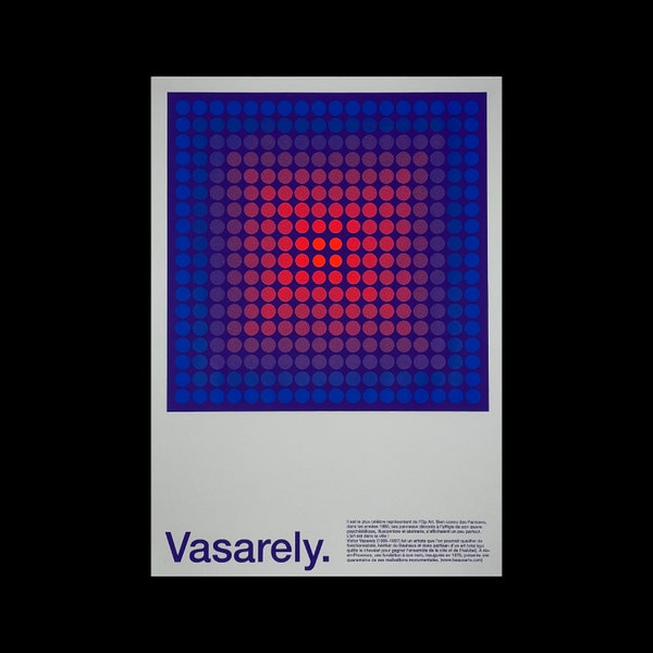 Affiche Vasarely - serigraphie - lemurstudio.