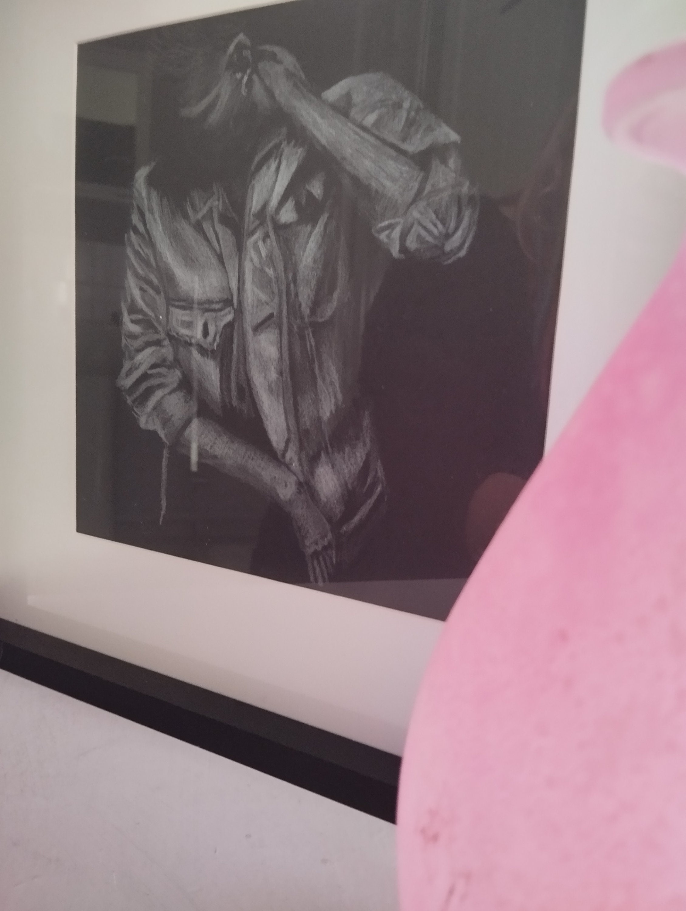 A White Pencil Drawing on Black Paper. Silhouette or Shadow Etsy UK