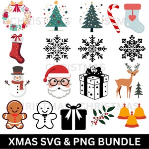 High quality Christmas SVG bundle & PNG, Christmas vector wall art, Christmas cut file, Christmas decal digital download file, xmas clip art
