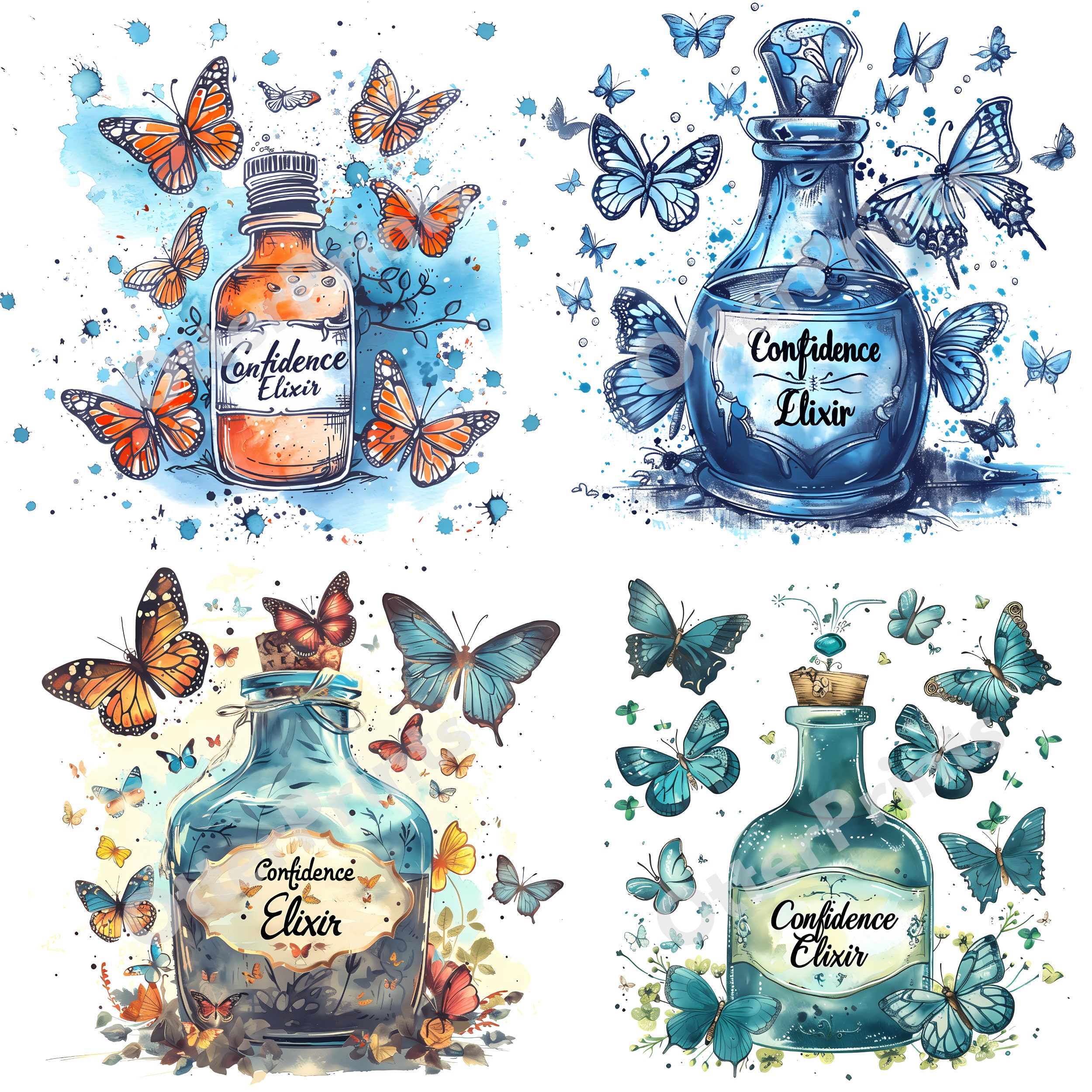 Confidence Elixir Clipart - 12 High Quality Transparent Pngs | Digital ...