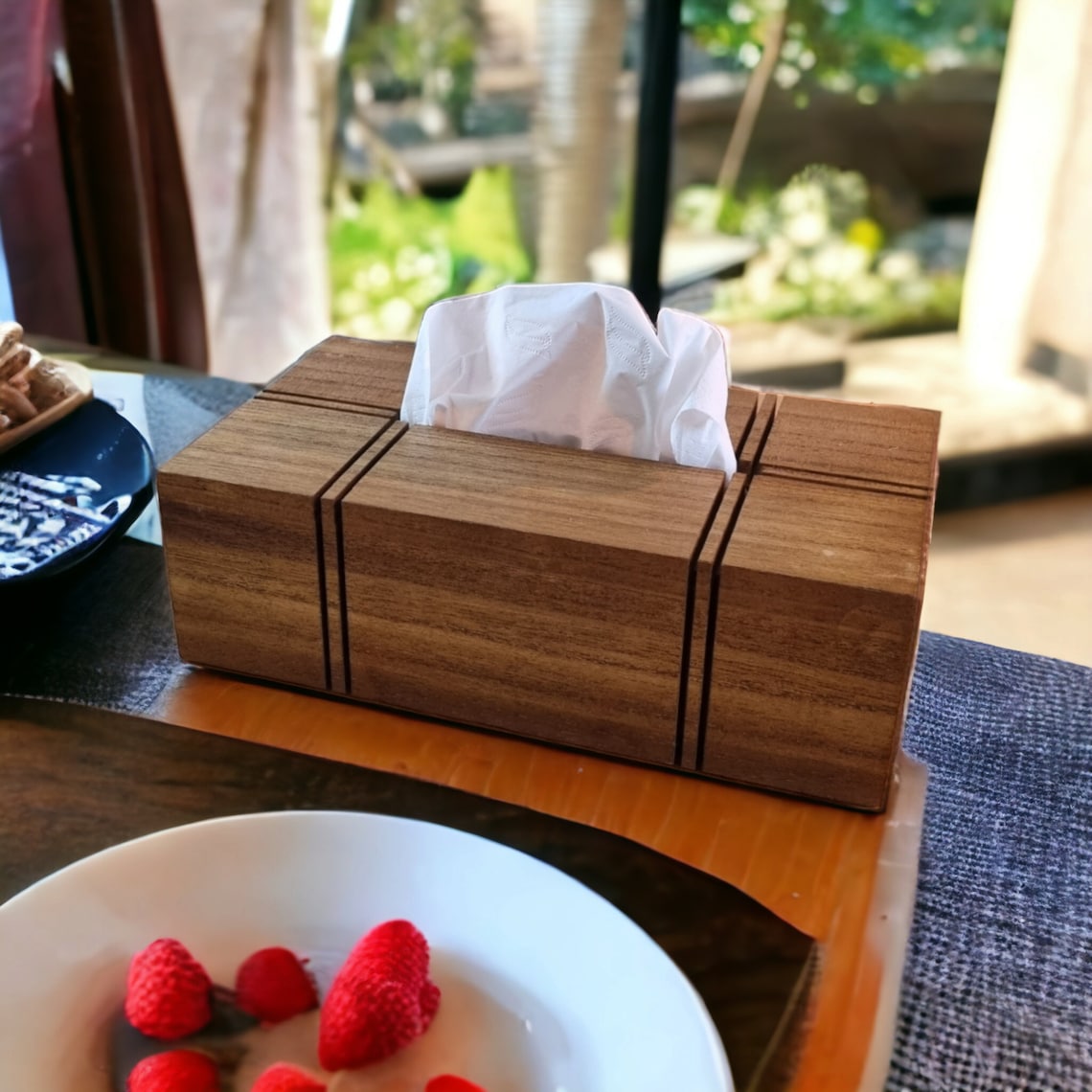 Rustic Wood Tissue Box Cover, Tissue Lid Holder - Etsy