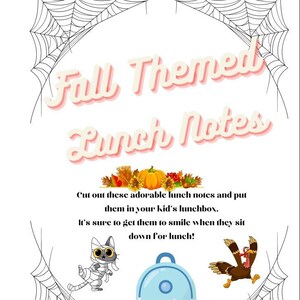Fall and Halloween Printable Lunch Notes | Funny Notes for Kids Digital Download | Silly Jokes for Kids