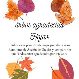 agradecido Hojas | Digitale download Hojas del árbol de Acción de Gracias | Decoratieve decoraties voor navideñas-feesten