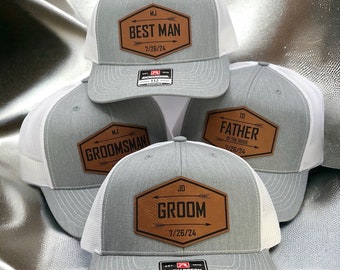 Custom Groom Hat | Richardson 112 | Wedding Hats | Custom Hat for Groom | Personalized Hat | Best man Hat | Wedding Announcement | Groomsmen