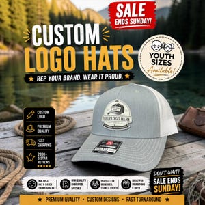 Custom Richardson 112 Trucker Hat with Leatherette Patch – Business Branded Apparel