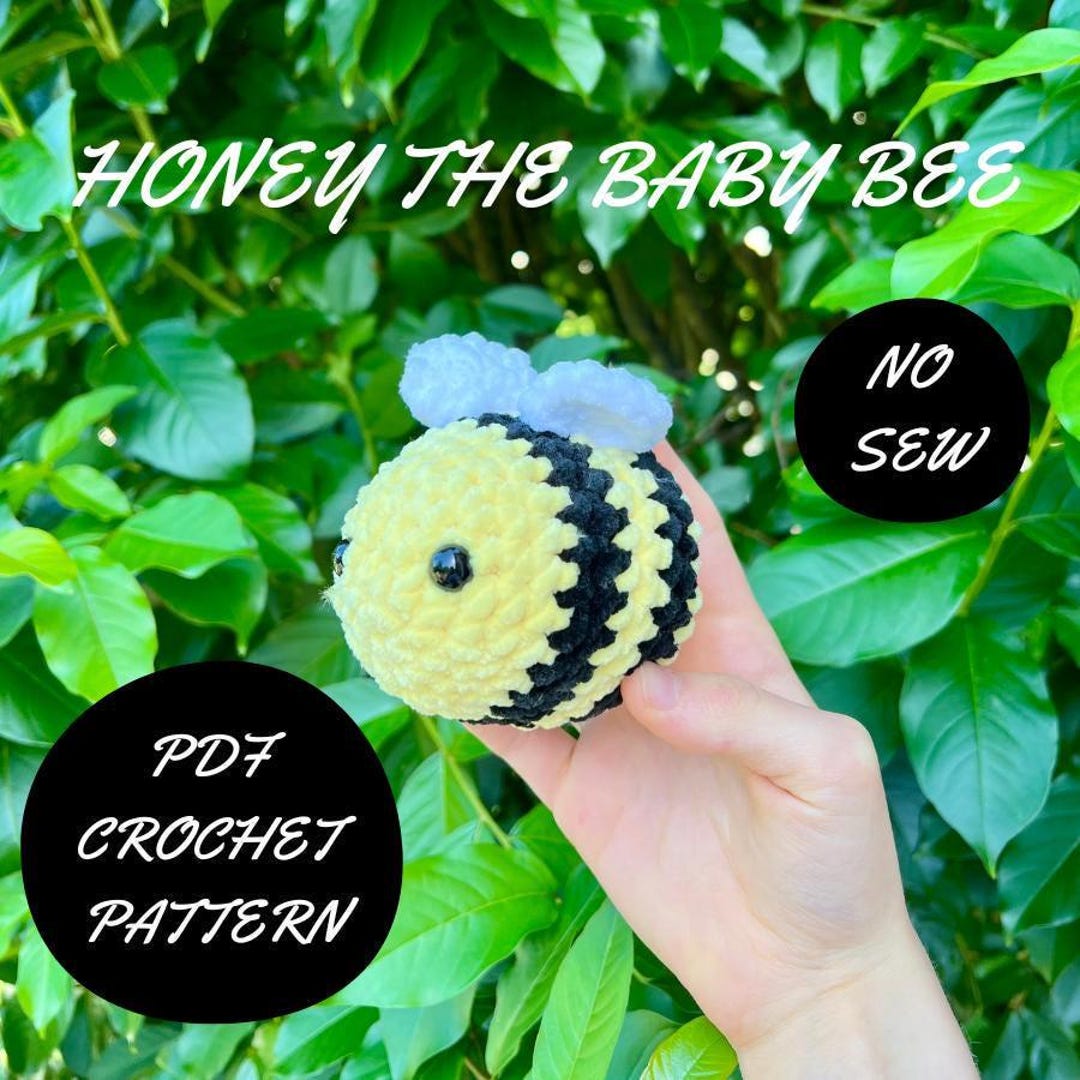 Bee Crochet Pattern PDF Amigurumi Chubby Bumblebee Beginner Easy No-sew ...