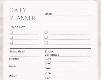 Printable Daily Planner - Etsy