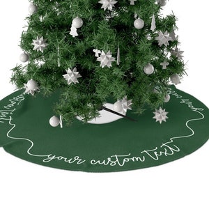 Gonna per albero di Natale personalizzata, gonna per albero con scritta personalizzata, decorazioni per la casa di Natale, regalo per la famiglia, albero di Natale, regalo di Natale unico immagine 2