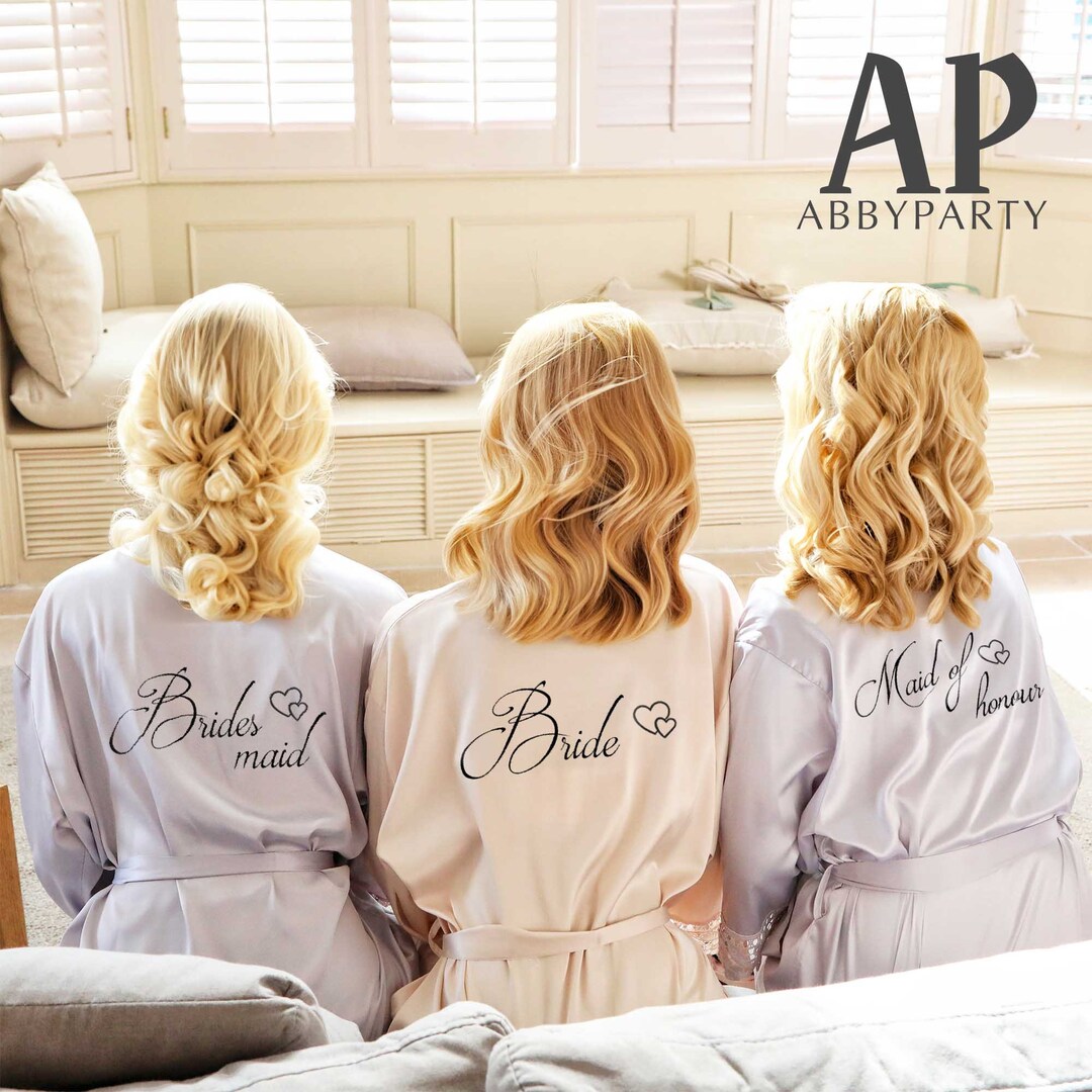 Personalized Bridal Robes, Bridesmaid Robe, Custom Wedding Robe, Bridal ...