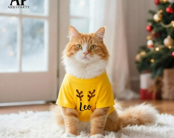 Custom Pet Holiday Shirt, Cat Lover Gifts, Cat Dog Shirt, Pet Christmas Pajamas, Matching Pet Shirt, Gift for Pets, Dog's Shirt, Cat's Shirt