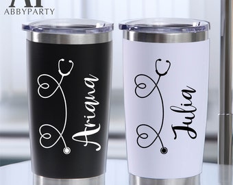 Vaso de enfermera personalizado, Vaso de enfermería personalizado, Regalo de graduación de la escuela de enfermería, Bebidas de enfermera personalizadas, Ideas de regalos de enfermera