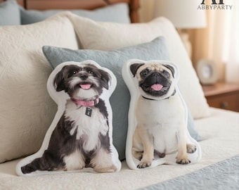 Cuscino personalizzato con ritratto di cane, regalo per amanti dei cani, regalo per mamme di cani, regalo per papà di cani, cuscino commemorativo per animali domestici, regalo ricordo per animali domestici, regalo per la perdita di un animale domestico, regalo per amanti dei gatti