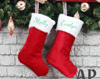 Custom Embroidered Christmas Stocking, Personalized Holiday Stocking with Embroidery,Family Christmas Stocking, Christmas traditions Gift