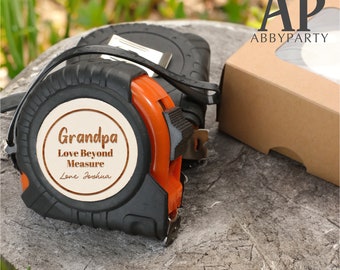 Custom Engraved Tape Measure, Personalized Measuring Tape for Grandad, Grandad Gift, Gift for Grandpa, Gift from GrandKids, Christmas Gift