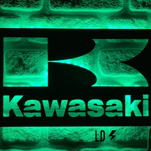 Kawasaki Lighted Sign - Etsy