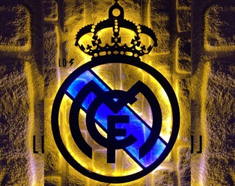 Real Madrid CF, Real Madrid Led Sign, Football Wall Decor, Real Madrid Neon Wall Decor, La Liga Real Madrid, Gift for Fans, Football Fan